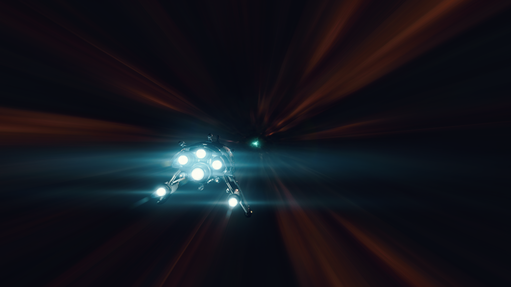 A Punisher-class Frigate entering an Abyssal Deadspace pocket.