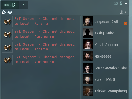 Local chat when you get into a system